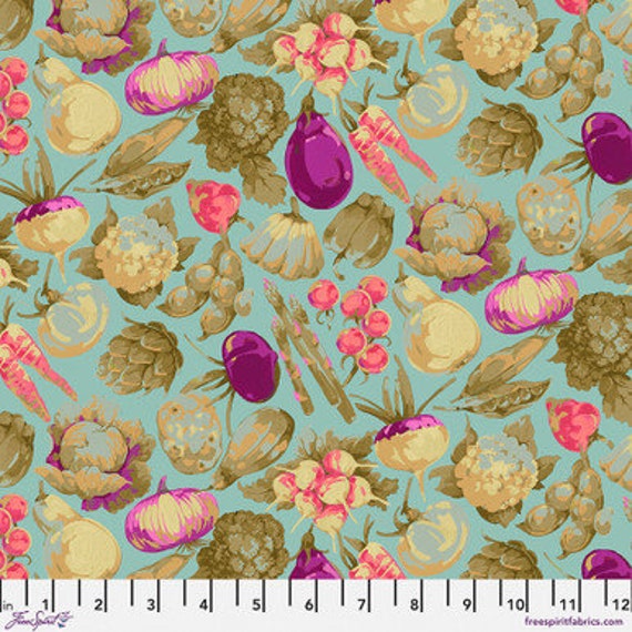 Garden by Martha Negley - PWMN028 Aqua - 1/2yd