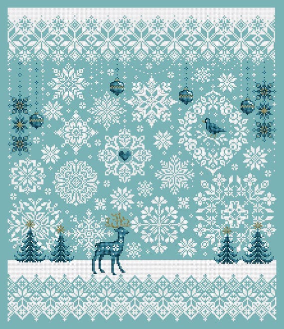 Falling Snow - Shannon Christine Designs - Cross Stitch Chart