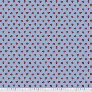 Ladybird PWDF323 Blue - Dena Designs - 1/2 yard