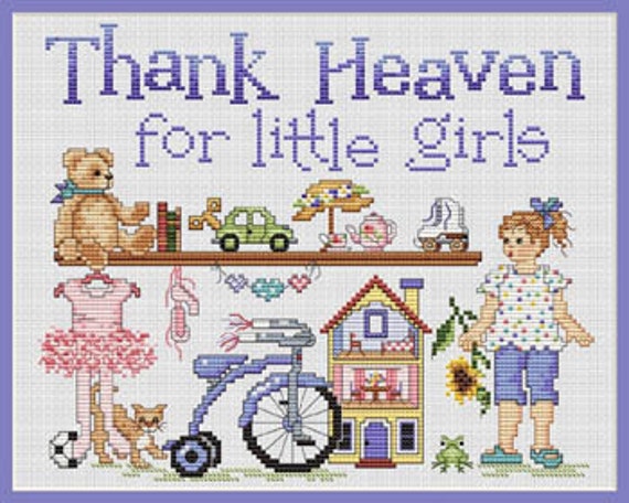 Thank Heaven For Little Girls - Sue Hillis Designs - Cross Stitch Chart