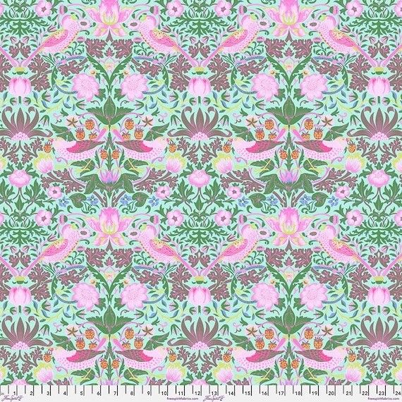 Kaffe x Morris & Co. PWKW013 Aqua - 1/2 yard