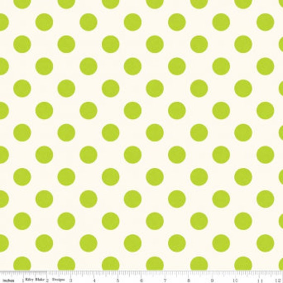 Medium Dot Lime on Cream C620-32 - Riley Blake