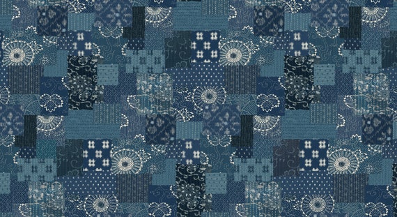 Indigo Blooming by Debbie Maddy 4809812 -  1/2 yard