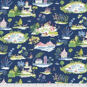 Ladybird PWDF315 Blue - Dena Designs - 1/2 yard