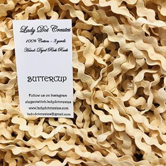 Rick Rack Trim by Lady Dot Creates - Buttercup - 3 yds