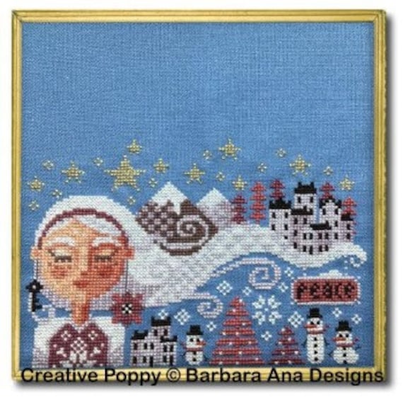 Dreaming Miss Claus - Barbara Ana Designs - Cross Stitch Chart