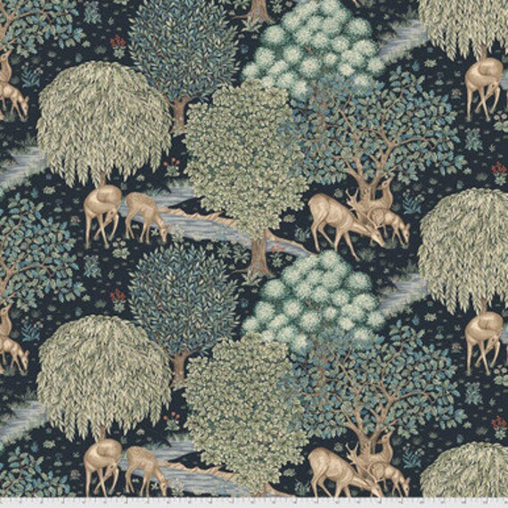 William Morris PWWM051 Indigo - 1/2 yard