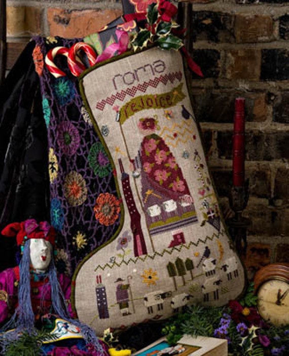 Roma's Stocking with Charms - Shepherd's Bush - Cross Stitch Chart