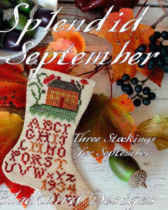 Splendid September - Blackbird Designs - Cross stitch chart