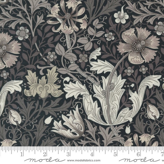 Ebony Suite 828316 - William Morris by Barbara Brackman - 1/2 yard