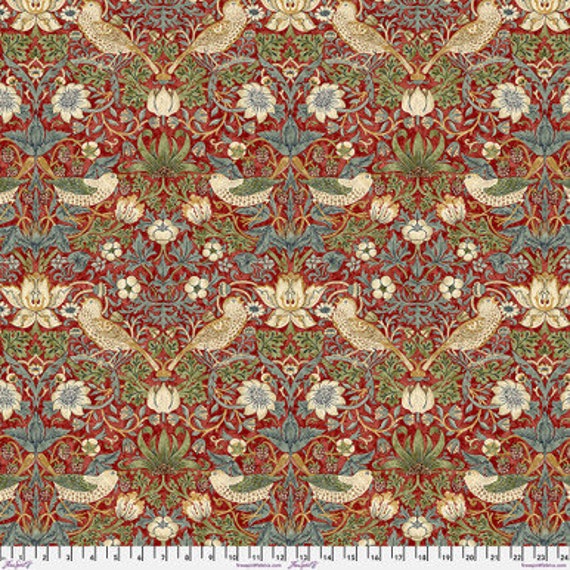 William Morris PWWM001 Red - 1/2 yard