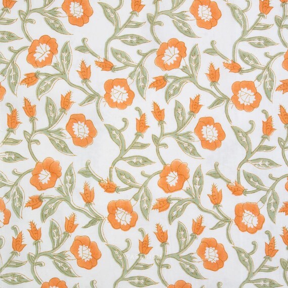 Fableism - Indian Block Prints Cottage Collection - BPCT-02-TMP-SAGE - 1/2 yard