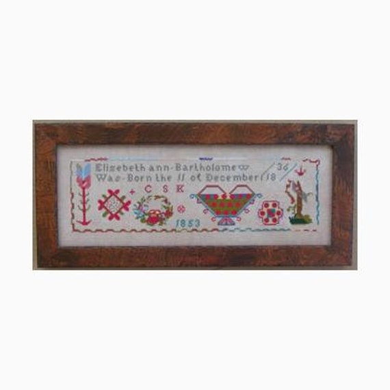 Elizabeth Ann Bartholomew - Queenstown Sampler Designs - Cross Stitch Chart