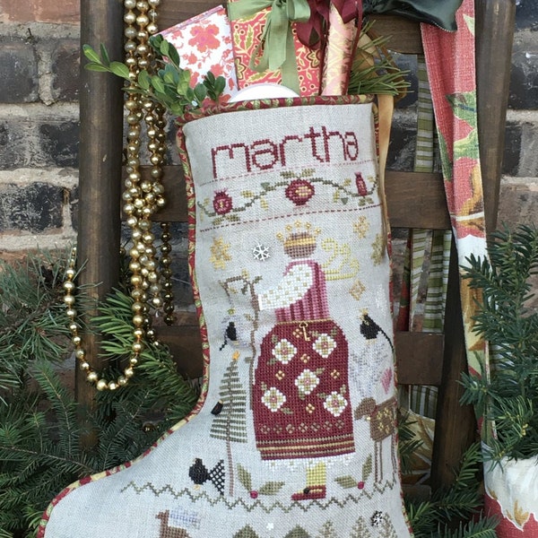 Martha's Stocking with Charms - Shepherd's Bush - Cross Stitch Chart