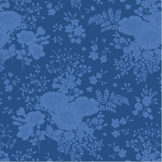 TILDA Something Blue - Isolde Night 100673 - Fat Quarter