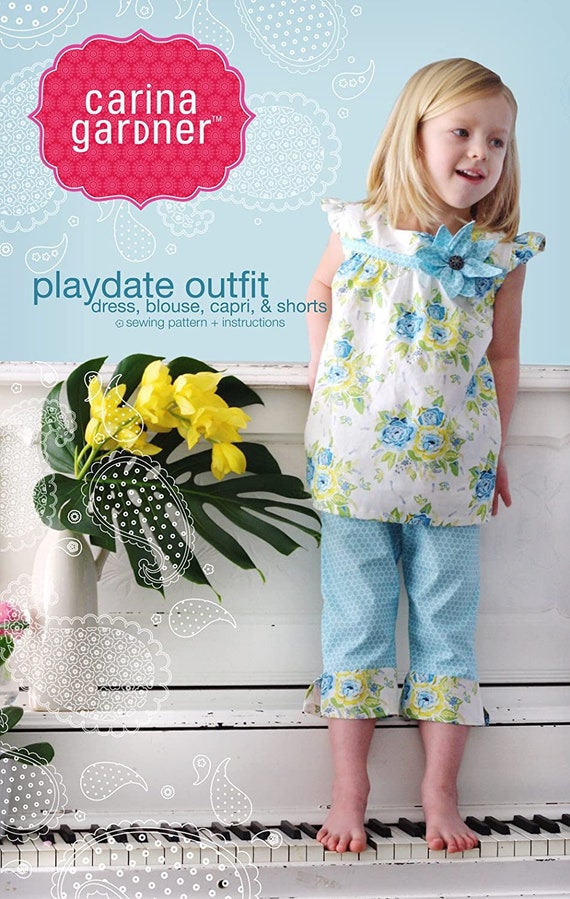 Playdate outfit - Girls Outfit Pattern sizes 2-8