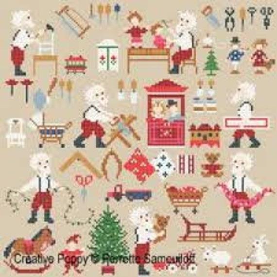 Santa is Really Busy - Cross Stitch Chart