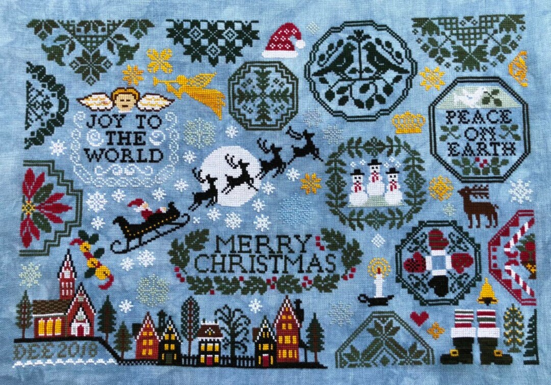 Holiday Quaker Lila's Studio Cross Stitch Chart Etsy