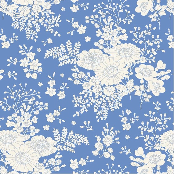 TILDA Something Blue - Isolde Cornflower 100663 - Fat Quarter