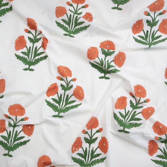 Fableism - Indian Block Prints Cottage Collection - BPCT-01-BOH-SIENNA - 1/2 yard