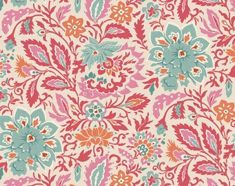 TILDA Windy Days - Skyler Dusty Red 100355 - Fat Quarter