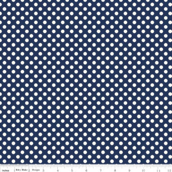 Le Creme Small Dot Navy C610-21 - Riley Blake