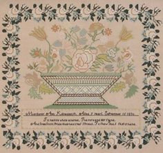 Margaret Ann Klinedienst 1830 - Queenstown Sampler Designs - Cross Stitch Chart