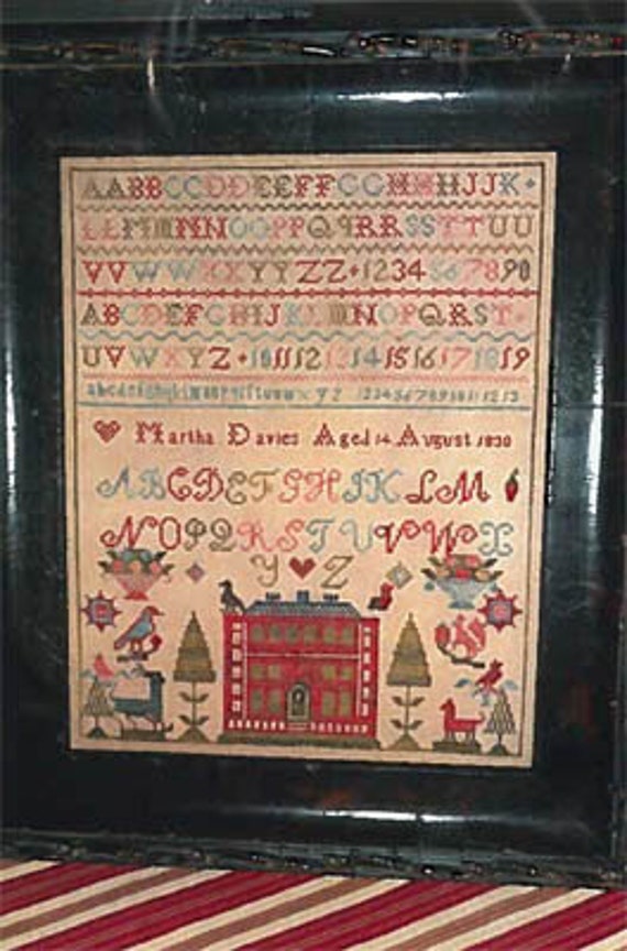 Martha Davies 1830 Sampler - Chessie and Me - Cross Stitch Chart