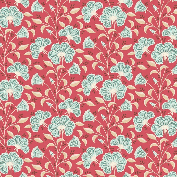 TILDA Windy Days - Stormy Dusty Red 100351 - Fat Quarter