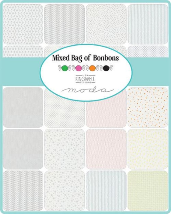Mixed Bag of Bonbons by Jen Kingwell - 20cm (8inch) Bundle
