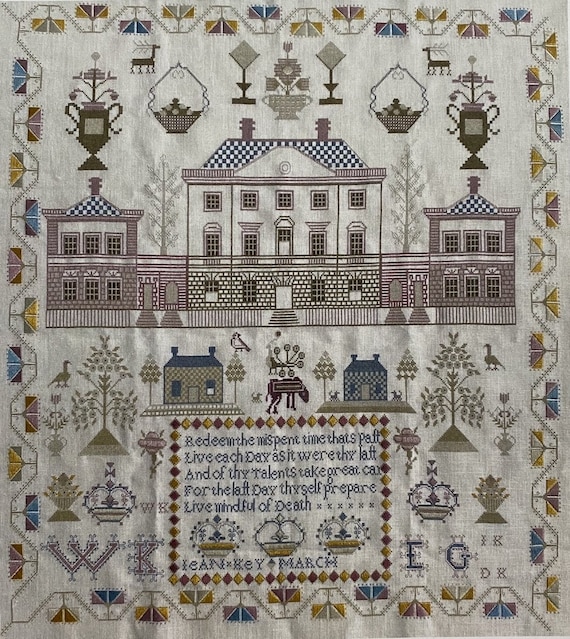 Jean Key c.1798 Scottish Sampler - Gentle Pursuit Designs - Cross Stitch Chart