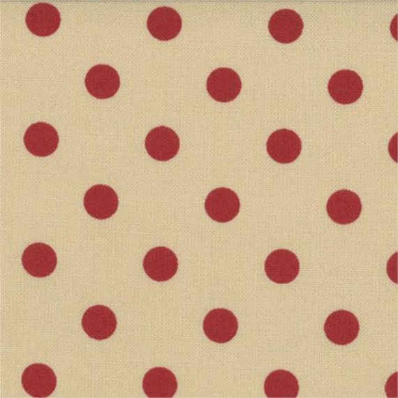 Paint Box Prints - Red Dot on Red 1/2yd