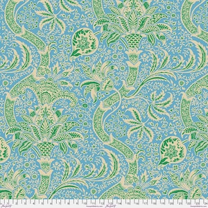 Kaffe x Morris & Co. PWKW005 Aqua - 1/2 yard