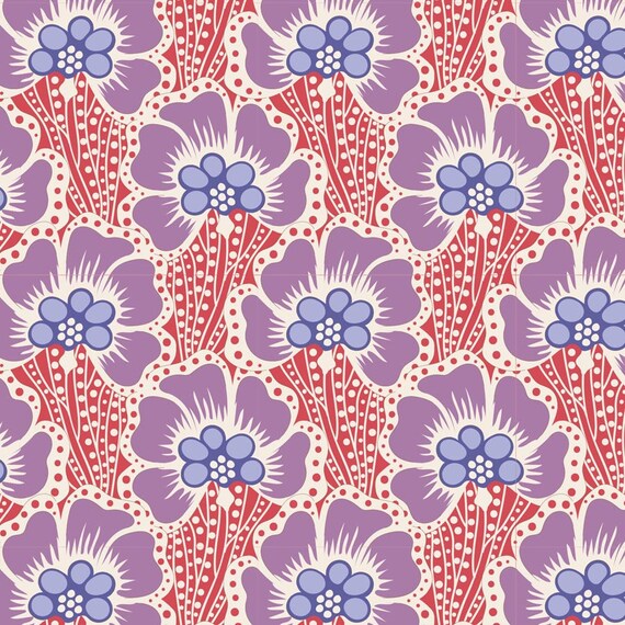 TILDA Cotton Beach - Ocean Flower Coral 100325 - Fat Quarter