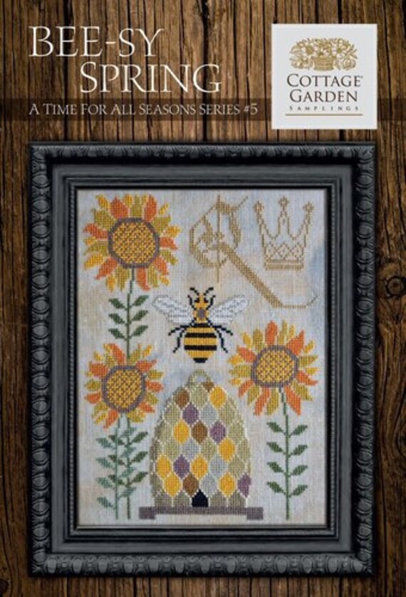 Bee-sy Spring -  A Time for All Seasons #5 - Cottage Garden Samplings - Cross Stitch Chart