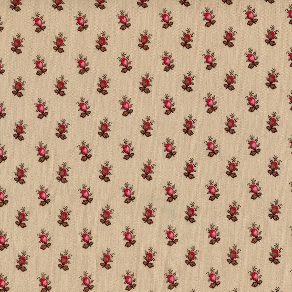 Dutch Heritage Cream Flowers 1011 - 1/2 yard