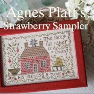 Agnes Platt Strawberry Sampler - Blackbird Designs - Cross stitch chart