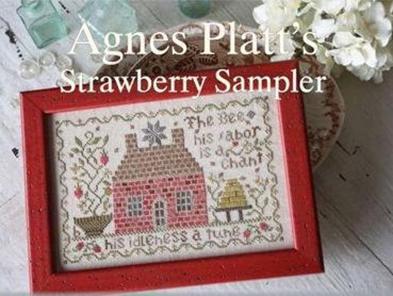 Agnes Platt Strawberry Sampler - Blackbird Designs - Cross stitch chart