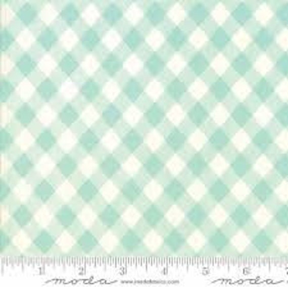 Bonnie and Camille Basics - Aqua White Gingham 5512435