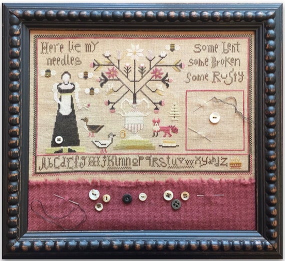 Here Lie My Needles - Shakespeare's Peddler - Cross Stitch Chart