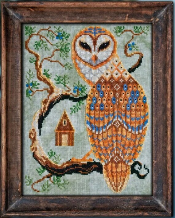 The Barn Owl - A Year in the Woods Pt 8 - Cottage Garden Samplings - Cross Stitch Chart