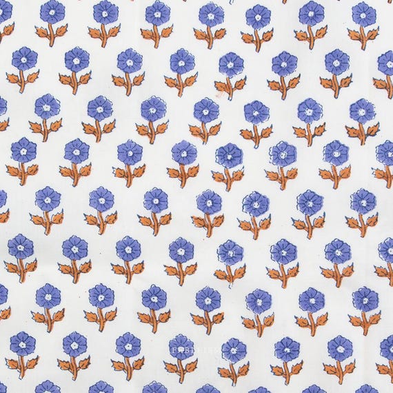 Fableism - Indian Block Prints Cottage Collection - BPCT-10-FWG-VIOLET - 1/2 yard