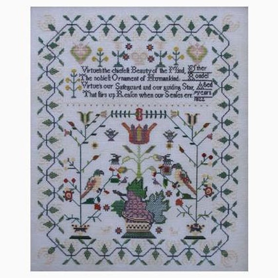 Esther Rondel 1822 - Queenstown Sampler Designs - Cross Stitch Chart