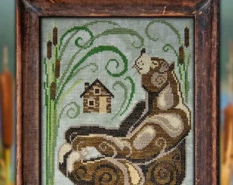 The Bear - A Year in the Woods Pt 6 - Cottage Garden Samplings - Cross Stitch Chart
