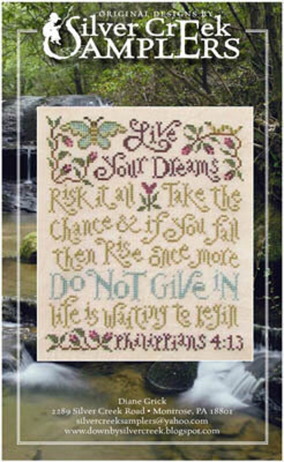 Live Your Dreams - Silver Creek Samplers - Cross Stitch Chart