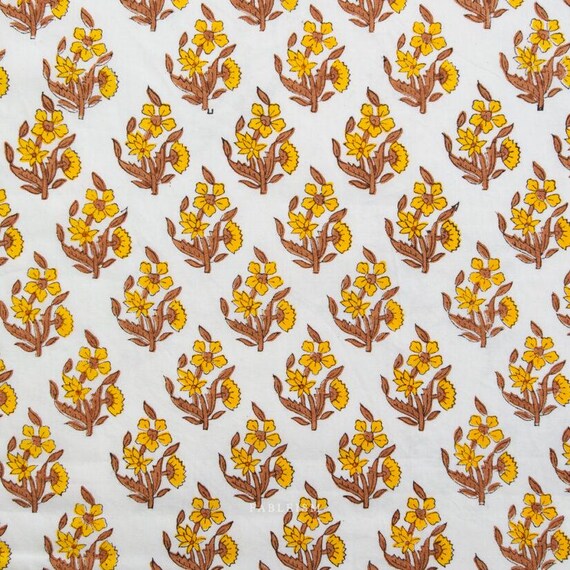 Fableism - Indian Block Prints Cottage Collection - BPCT-07-WEK-SUMMER - 1/2 yard