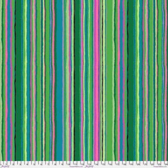 Kaffe Fassett Collective Feb 26 PWGP209.GREEN Echo Stripe - 1/2 yard