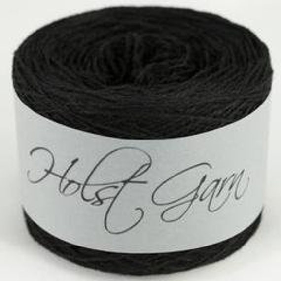 Holst Garn Coast - 08 Black - Wool/Cotton