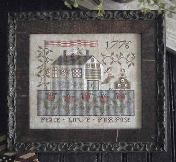 Peace Love and Purpose - Plum Street Samplers - Cross Stitch Chart