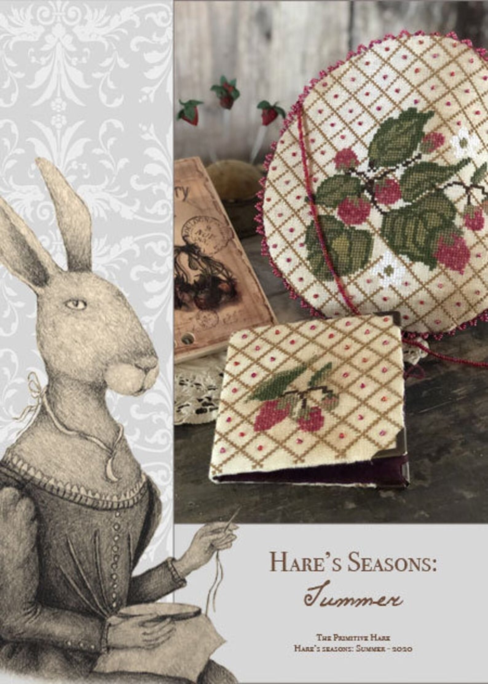 Hare's Seasons Summer The Primitive Hare Cross Stitch Etsy